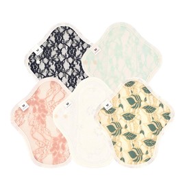 Panty Liner NO 3 Organic Cotton 5 Piece Set v06 go Embroidery Premium Material