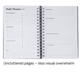 ADHD Daily Planner – 12-Week Undated 6x9 Productivity Planner with Hourly Time Blocking (6am–9pm) – Organizer for Neurodivergent Adults, Men & Women