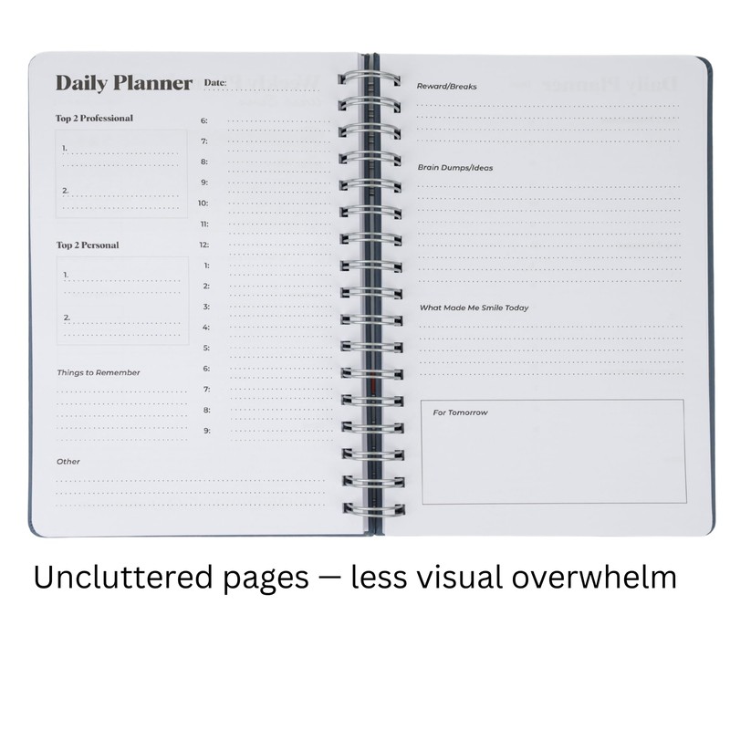 ADHD Daily Planner – 12-Week Undated 6x9 Productivity Planner with