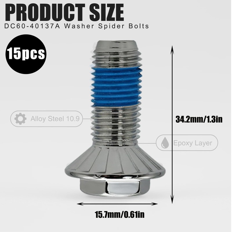 DC60-40137A Washer Spider Bolts, Epoxy-Coated, Compatible with, Replace AP4203183 2068605