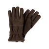 camel active Men's Leather Gloves, dark brown