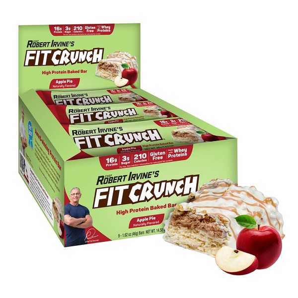 FITCRUNCH Snack Size Protein Bars, 6-Layer Baked Bar, 3g of
