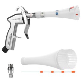 EUMAYES Trocken Ausblaspistole Druckluft Reinigungspistole, 6-9,2 Bar Druckluftpistole mit 1 Schlauch und Bürste Düse, Blow Gun Druckluftpistole Wirbel Kann Autos und Böden Effizient Reinigen