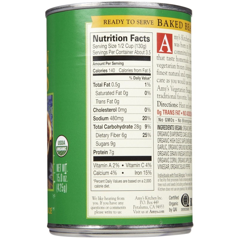 Amy's Organic Vegetarian Baked Beans - 15 oz
