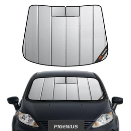 Pigenius Windshield Sunshade for Ford Fiesta Hatchback 2011-2019 Front Window Sun Shade - Safeguard Upgraded