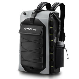 NICECNC Waterproof Motorcycle Backpack 40L, 500D PVC Multi-functional Motorcycle Rear Seat Bag Dry Bag Tail Bag Helmet Luggage Bag for Riding Camping Boating