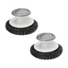 2 cepillos de acero inoxidable con asa, multiusos de hierro