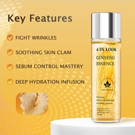 [limited time]Natural Ginseng Anti-Aging Hydrating Essence Water – 100% Wild Ginseng from Himalayas, Deep Moisture & Wrinkle Care for All Skin Types    Firming Skincare Serums:_Upgraded Edition(2 bottle)