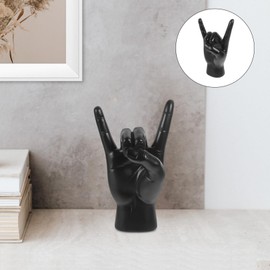 Alipis Rock Gesture Figurine Modern Art Gesture Statues Love You Hand Gesture Abstract Sculpture Rock and Roll Hand Sign
