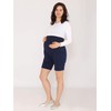 Be Mammy BE20-234 Women's Maternity Shorts, navy