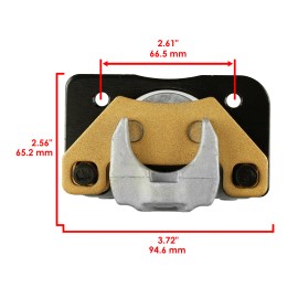 Caltric Rear Right Brake Caliper W/Pads For Arctic Cat Prowler Hdx 700 2011