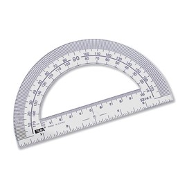 hand2mind Clear, Plastic, Student Math Protractor Set for Classroom (Pack of 100)