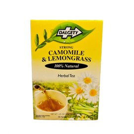 Dalgety Camomile & Lemongrass Herbal Tea - 100% All Natural Maximum Strength - 40g Box 18 Herbal Teabags.