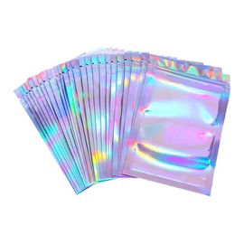 HomeSoGood 100Pcs Reclosable Aluminum Foil Self-Sealing Bag Water Proof Candy Pouch Food Storage Bag Packaging Household Supplies(5.9inch)