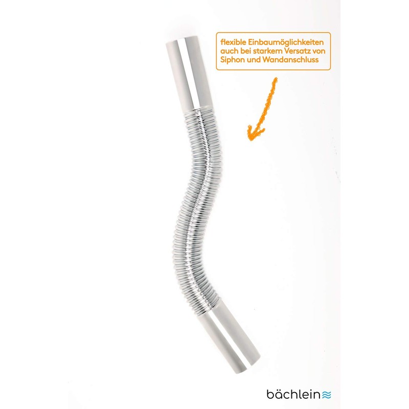 Bächlein Flexible siphon wall pipe for design siphon or cup