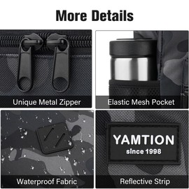 Yamtion Backpack Laptop Men's School Backpack Boys’ Teenagers’ School Bag for University, Office, Work, City Travel, Study, School