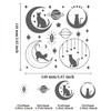 BENECREAT Fantasy Theme Stainless Steel Stencil, 6x6 inch Moon Cat