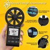 HVAC Anemometer Waterproof Rechargeable Anemometer with Touch-Screen, CFM Meter 0-999900