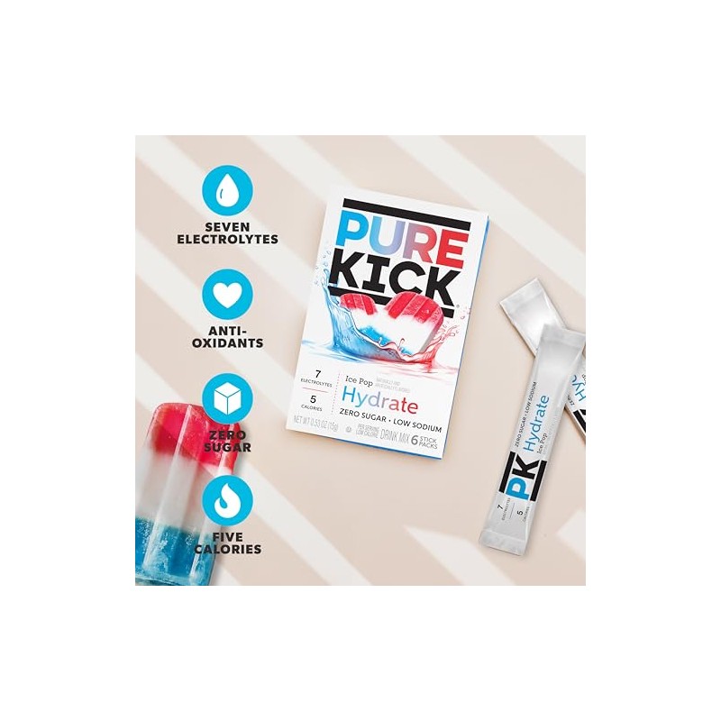 Pure Kick Hydration Singles - Ice Pop Flavor Drink Mix