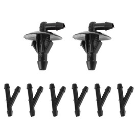 HOPESPANNER No.5125061AA Windshield Washer Nozzle for Dodge Sprinter 2500 3500 2003-2009 Black Front Windshield Spray Nozzles Wiper Spray Washer Jet Plastic 1 Set