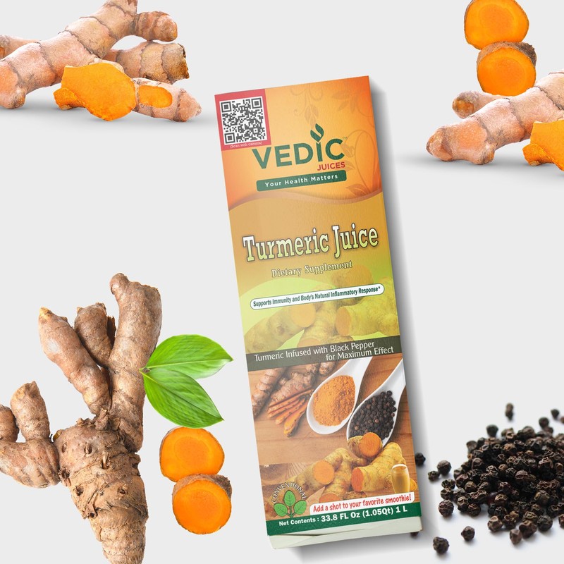 Vedic Juices Pure Turmeric Juice | Premium Quality Turmeric Liquid