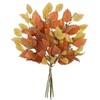 Artificial Fall Birch Leaves Stems - 2 Bundles Faux Autumn