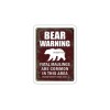 PopArt Bear Warning Fatal Maulings Sticker Decal