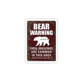 PopArt Bear Warning Fatal Maulings Sticker Decal