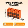 Storacell by Powerpax AAA Battery Storage Caddy, Orange, Holds 12