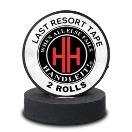 HANDLEITGRIPS Last Resort Wrap Tape – Water-Resistant Handgun Grip Tape, Improves Grip & Control, Tactical Grip Tape & Grip Wrap, Multipurpose Gun Tape for Firearms, Black, 1" x 21.87 Yards (2 Roll)