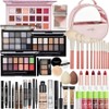 All-in-one Makeup Kit Travel Gift Set Women's Kit Full Bundle Includes Foundation Eyeshadow Palette Lipstick Eyeliner Mascara Contour Stick Cosmetic Brush Set / 올인원 메이크업 키트 여행 선물 세트 여성용 키트 풀 번들에는 파운데이션 아이섀도 팔레트 립스틱 아이라이너 마스카라 컨투어 스틱 코스메틱 브러시 세트가 포함되어 있습니다