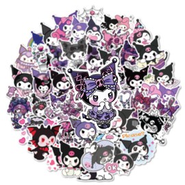 Krilucly Kawaii Anime & Cartoon Stickers 50 Pieces Multicolor Plastic Stickers for Kids & Teens Laptop Skateboard Bike Scrapbook