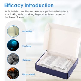 12 Pieces Activated Charcoal Filter 7.7 cm * 5.5 cm Replacement Filters for Hanchen Water Distillers and Other Distillers
