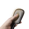 TAN MUJIANG Wooden Hair Brush with Taiko Pattern Design -