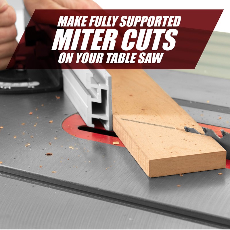 Fulton Universal Aluminum Miter Gauge Fence with an Aluminum Flip