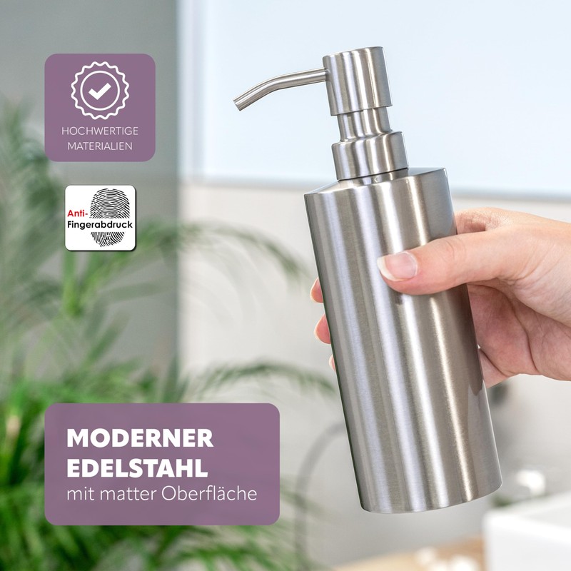 Bremermann Piazza Bathroom Range - Stainless Steel Soap Dispenser