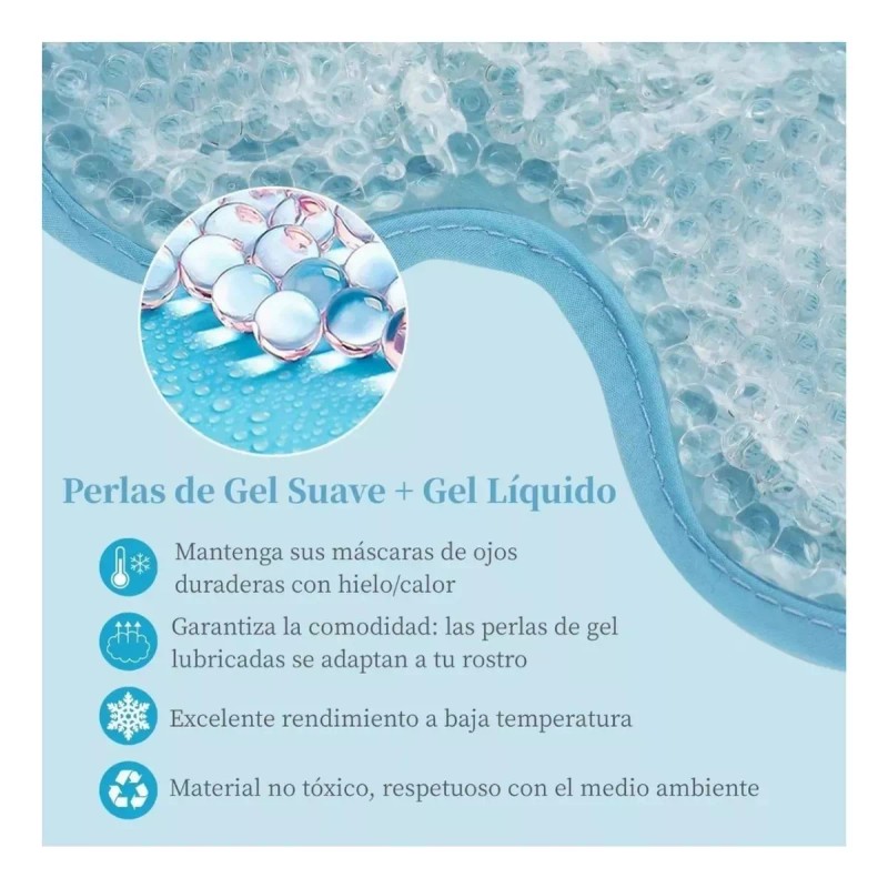 Mascarilla Gel Turmalina+ Mascarilla Hielo Hidrogel Frío Cal