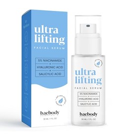 Baebody Suero de niacinamida todo en uno con péptidos para cara, suave suero de niacinamida con ácido salicílico y hialurónico, hecho para todo tipo de piel, 1.0 fl oz