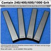 Professional 4 Grit Diamond Whetstone Set (240/400/600/1000) with Non-Slip Base
