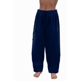 Paradise Towelwear Co. Towel Pants for Swimmers – Navy Blue - Cotton Terry Towel Pants – Beach Coverup – Resort Wear – Swim wear (Kids XXS)