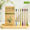 Gufiky Bamboo Toothbrushes Soft Bristles 6 Pack - Natural Wooden