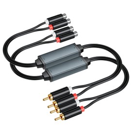 eppfun AV100C Ground Loop Isolator for Car Audio System/Home Stereo, RCA Audio Cable Eliminator to Eliminate Hum Noise