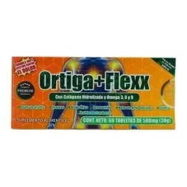 Ortigaflexx con Colágeno Hidrolizado y Omegas  Nettle Joint Support Supplement, 60 Tabs                                                               