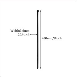 50Pcs Cable Zip Ties 200mm x 3.6mm / 8 x 0.14 Inch Self-Locking Nylon Tie,40LBS Tensile Strength,Wraps Cord Management,Plastic Wire Ties for Home,Office,Garden,Outdoor,Black 20cm x 0.36cm