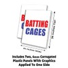 Batting Cages (24" X 36") 4mm Corrugated Plastic Panel, Graphics