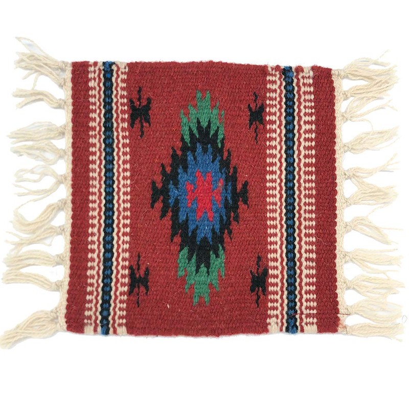 Southwest Handwoven Chimayo Wool Style Mats. Perfect for Rustic Decoration