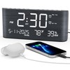 Mesqool Digital Alarm Clock, with Calendar Temperature and Humidity, Loud