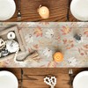Artoid Mode Pumpkins Maple Leaves Beige Wood Fall Table Runner,