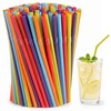 200PCS Biodegradable Sugarcane Straws-8.5" Bendy Disposable Drinking Straws