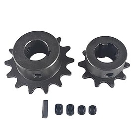 pinkhatcat Jackshaft Sprockets #35 Chain 5/8" Bore 14 Tooth + 10 Tooth 3/16" Keyway for Go Karts Mini Bikes